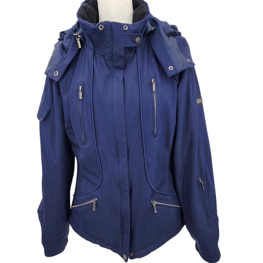 NILS Women's Navy‎ Softshell Ski Jacket Snow Snowboard Size 10